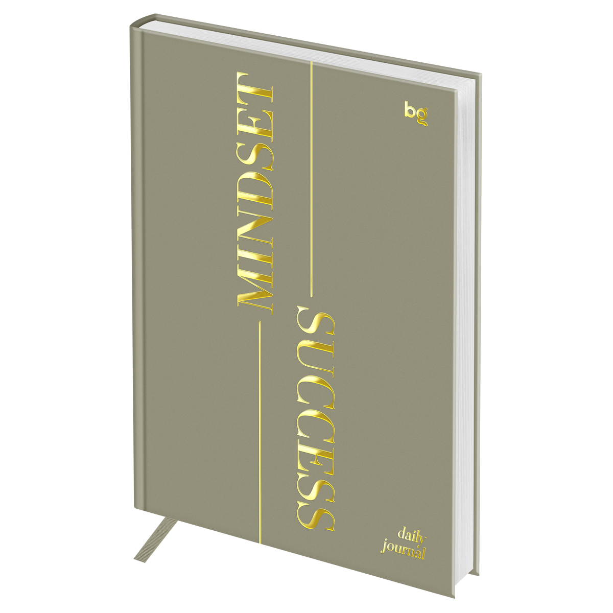 Ежедневник недатированный А5, 136л., 7БЦ, BG "Mindset. Sage", отд. фольгой 3D, soft touch, в подарочной коробке