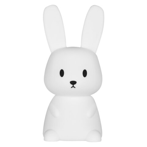 Ночник силиконовый LED "Ушастый Заяц" 94x92x202 мм, белый свет/RGB, таймер, USB, аккумулятор 1200 мАч, DASWERK (ДАСВЕРК), 238939