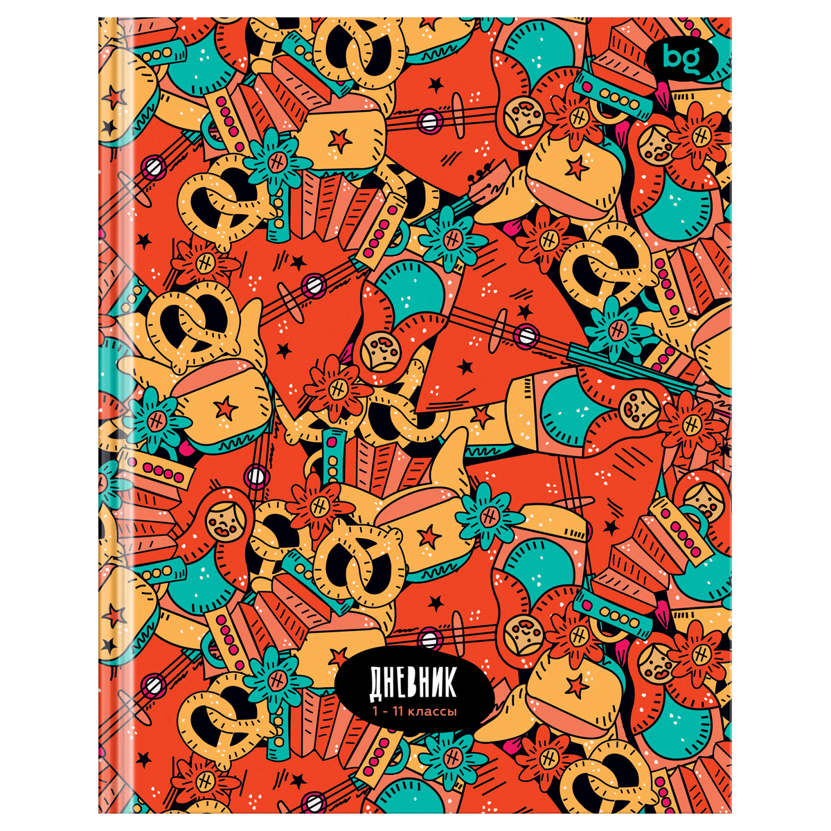 Дневник 1-11 кл. 40л. (твердый) BG "Русский стиль", глянцевая ламинация