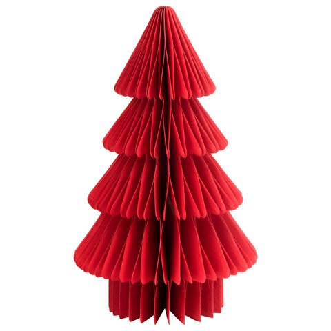 Украшение новогоднее интерьерное из бумаги, "Елочка", 20 см, бордовый цвет, ЗОЛОТАЯ СКАЗКА, 592601