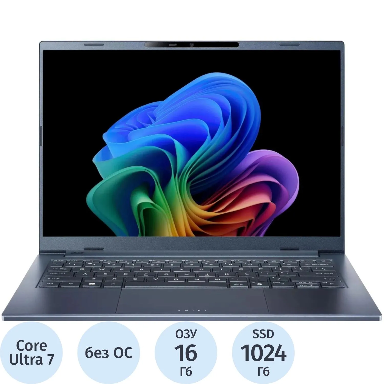 Ноутбук Acer (NX.JNBCD.008) Ultra 7-256V/16Gb/1Tb SSD/14/noOS