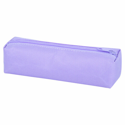 Пенал-тубус ПИФАГОР на молнии, ткань, пастельно-фиолетовый, 22х5 см, 272259