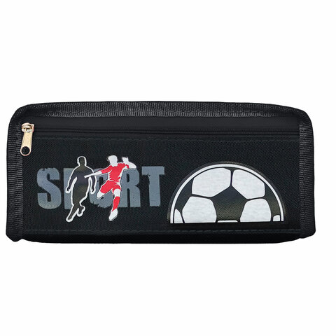 Пенал ЮНЛАНДИЯ ЮНИОР, 2 отделения, полиэстер, "Sport", 21х8х6 см, 273812