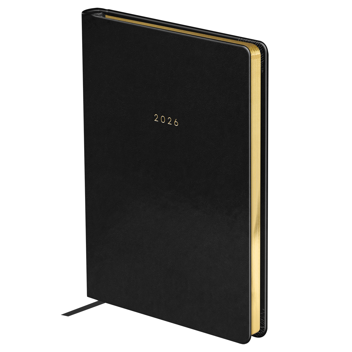 Ежедневник датированный 2026г., А5, 176л., твердый переплет, кожзам, BG "Windsor. Black", черный, фольгированный срез