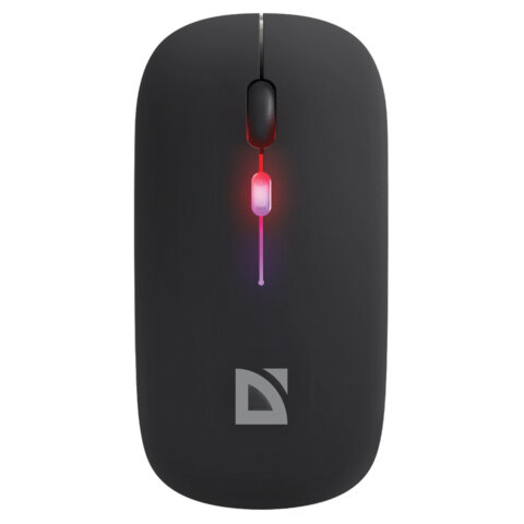 Мышь беспроводная DEFENDER Coda MB-261, 2.4ГГц+BT, радужная, 3кнопки+1колесо, 300мАч, черная, 52261