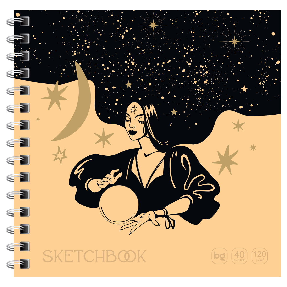 Скетчбук, 40л., 170*170 на гребне, BG "Divination", 120г/м2