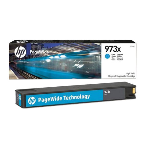 Картридж струйный HP (F6T81AE) PW Pro 477dw/452dw, 973XL, голубой, увеличенный ресурс 7000 страниц, оригинальный