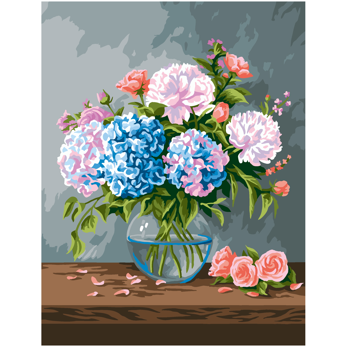 Картина по номерам на холсте ТРИ СОВЫ "Нежный букет", 30*40, с акриловыми красками и кистями