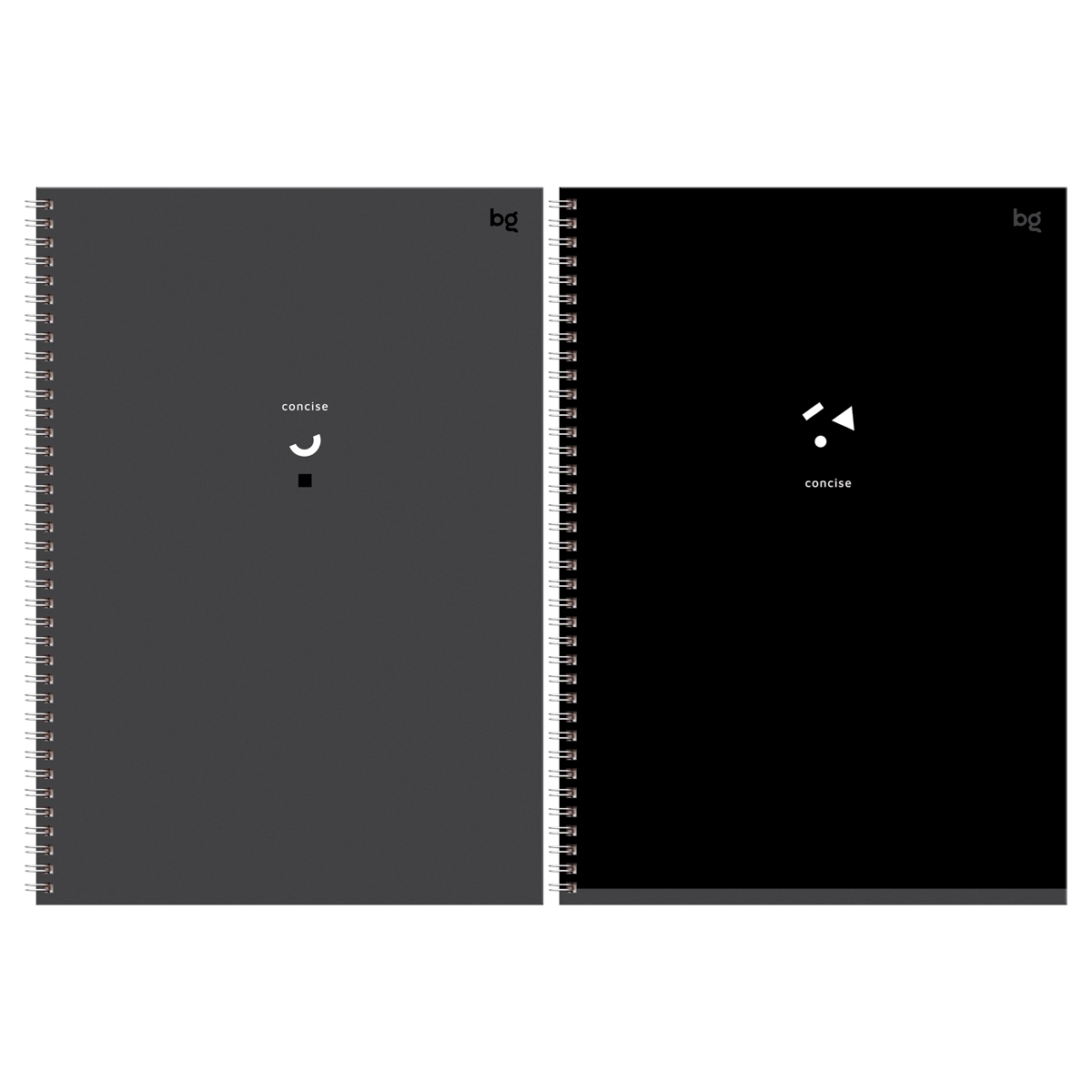 Тетрадь 96л., А4, клетка, на гребне BG "Monocolor. Black. Concise"