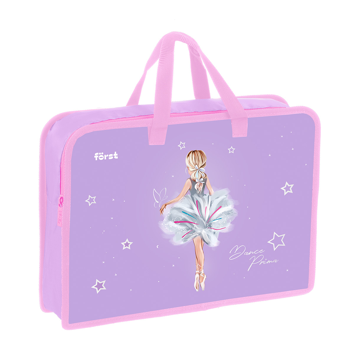 Папка с ручками 1 отделение, А4 Först "Dance Dream", 340*245*75мм, пластик, на молнии