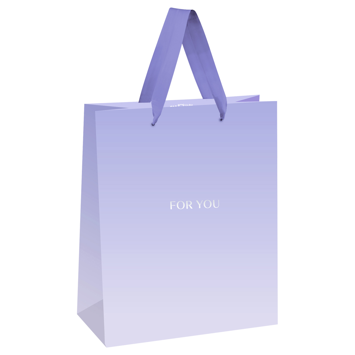 Пакет подарочный 18*23*10см MESHU "For you. Purple", фольга, матовая ламинация