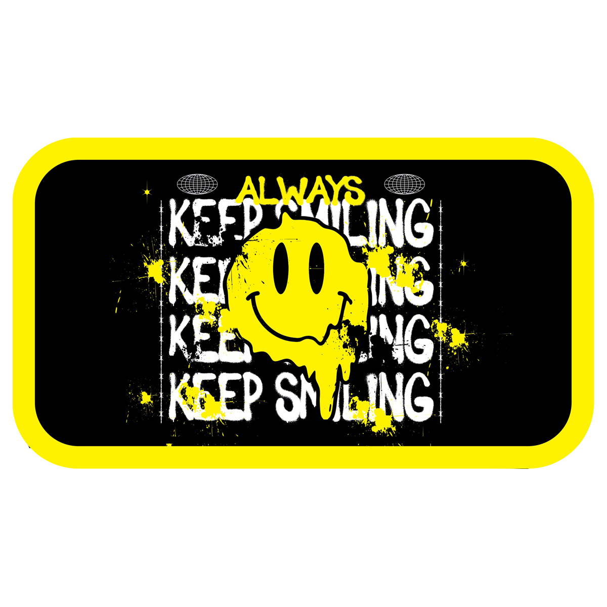 Пенал 2 отделения, 190*110 ArtSpace "Smile", ламинированный картон, софт-тач