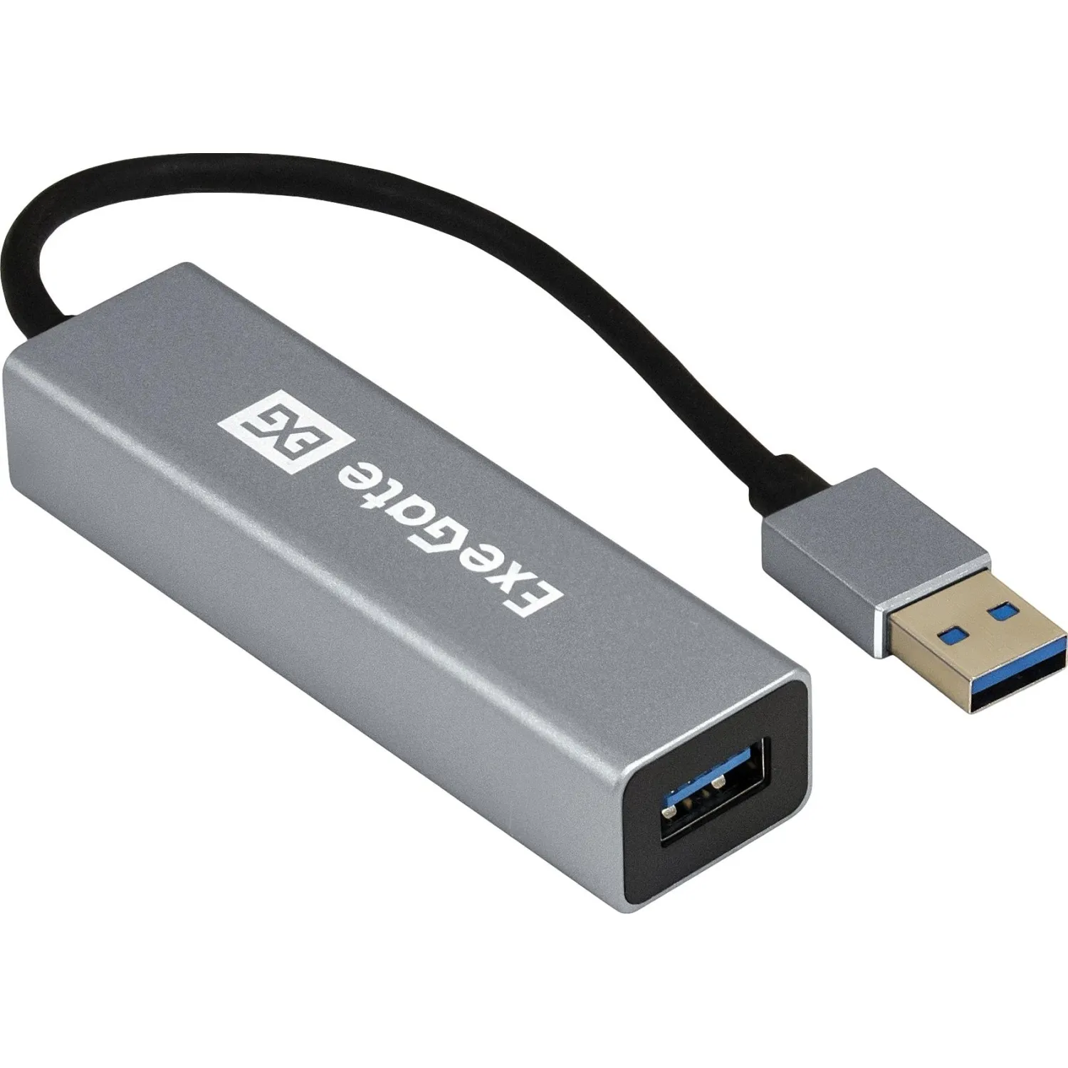 Концентратор USB хаб ExeGate (EX293981RUS) DUB-4 4-в-1 серебр