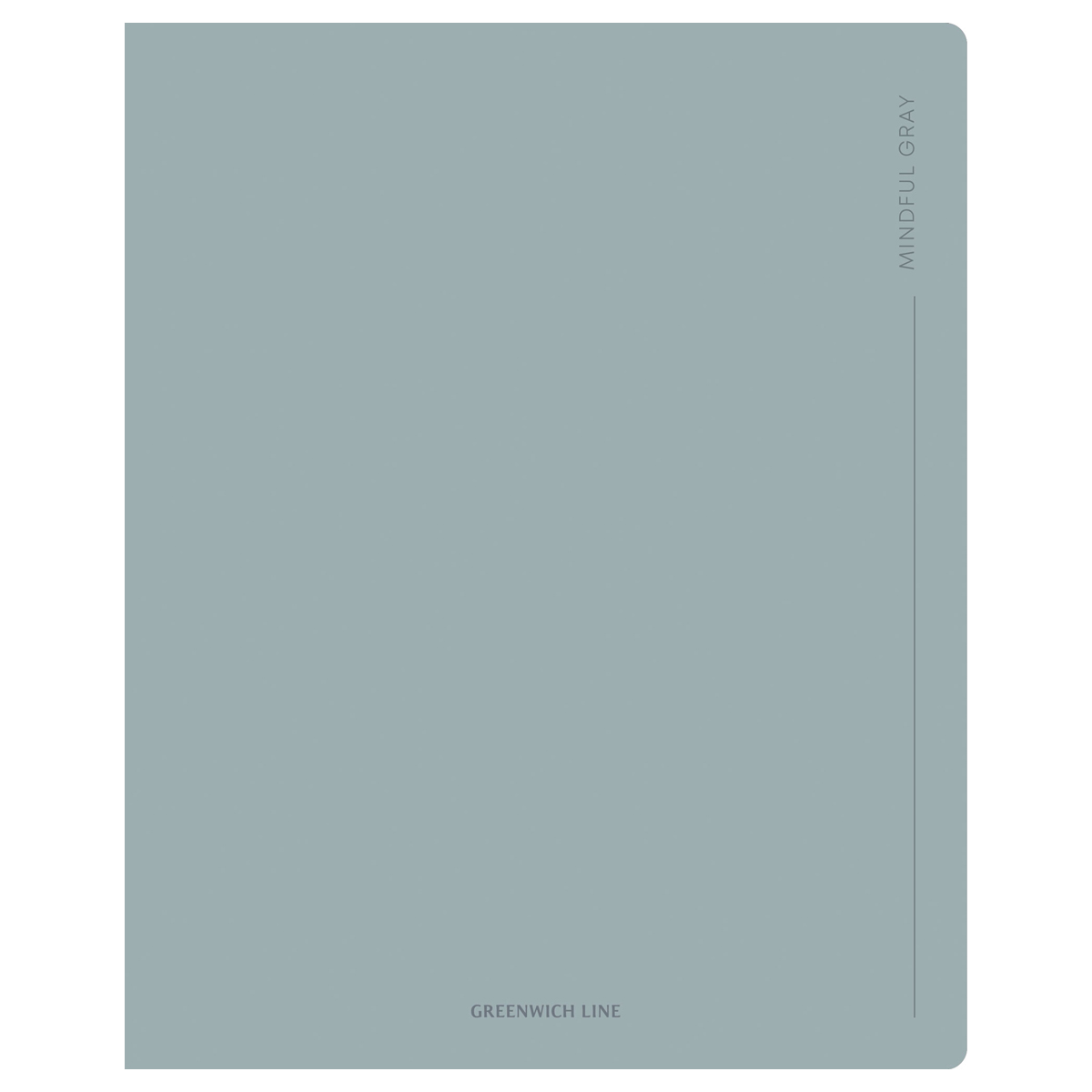 Тетрадь 48л., А5, клетка Greenwich Line "Gray", "cофт-тач", выборочный лак, 70г/м2