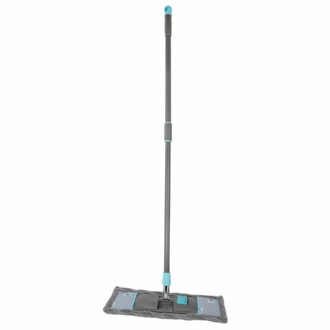 Швабра с насадкой 42 см, телескопический черенок 75-120 см, микрофибра, карманы, LAIMA HOME, 606796, HY0128