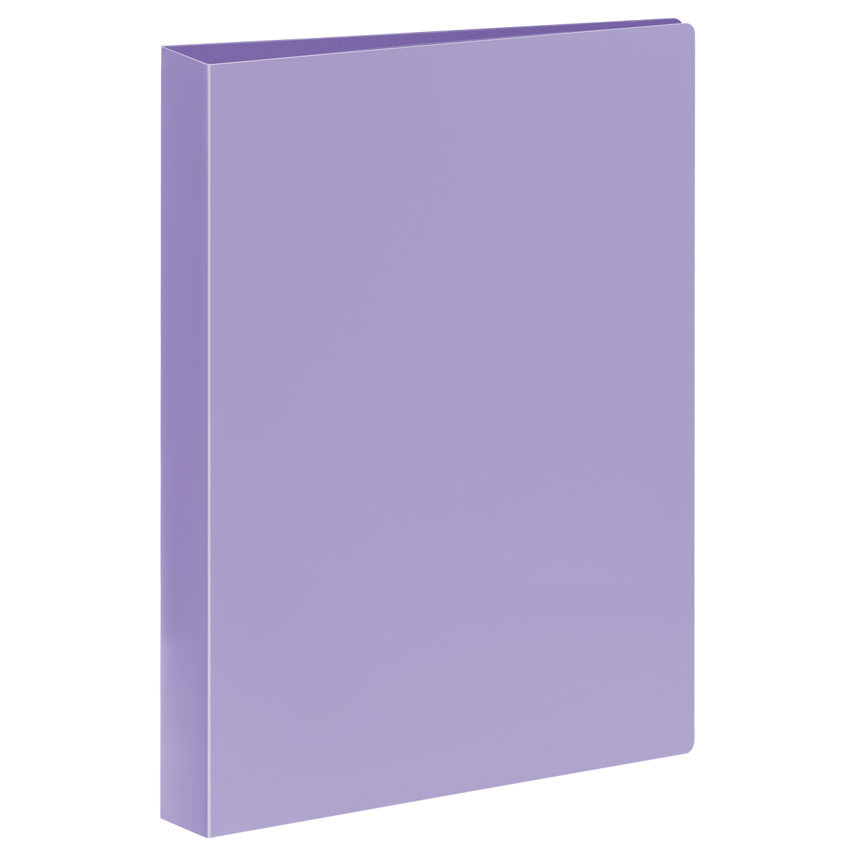 Папка на 2 кольцах СТАММ А4, 25мм, 500мкм, пластик, пастель, фиолетовая