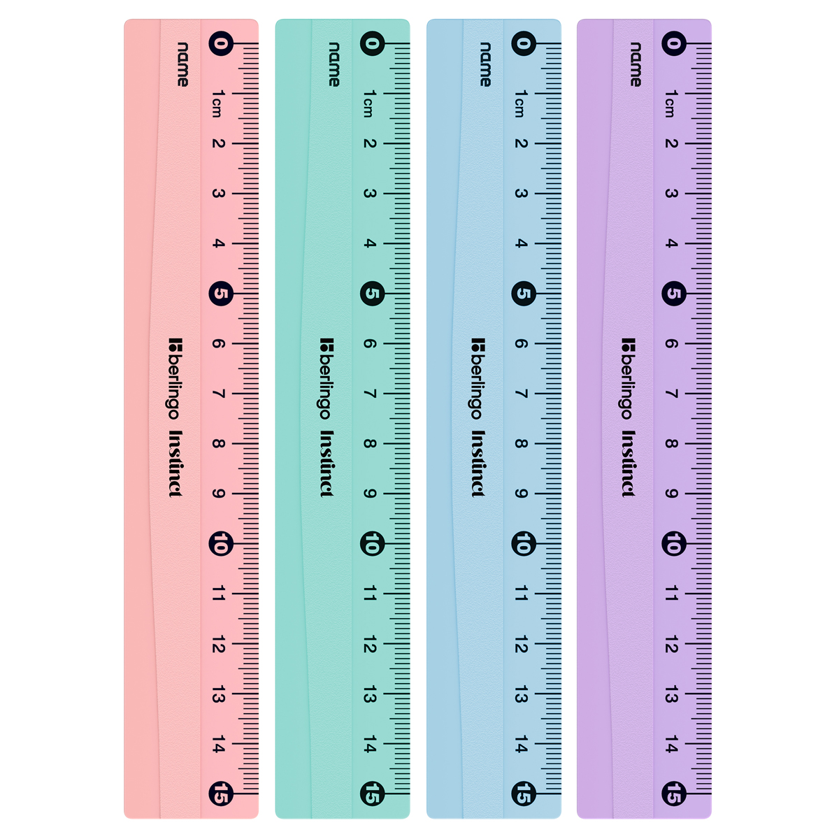 Линейка 15см Berlingo "Instinct", пластиковая, ассорти, европодвес
