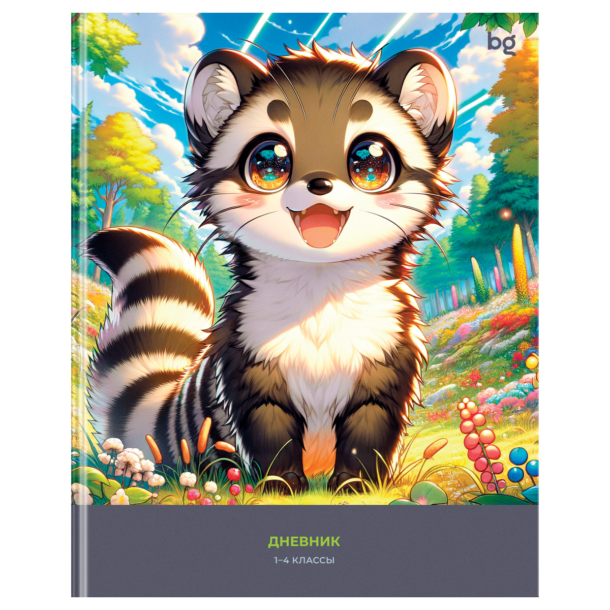 Дневник 1-4 кл. 48л. (ЛАЙТ) BG "Крошка Енот", глянцевая ламинация