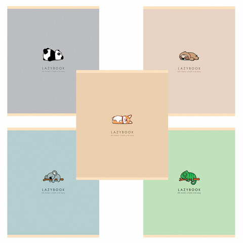 Тетрадь А5 48 л. ПЗБМ, скоба, клетка, матовая ламинация, брайль, "Только спокойствие" (микс в ПУ), 23867