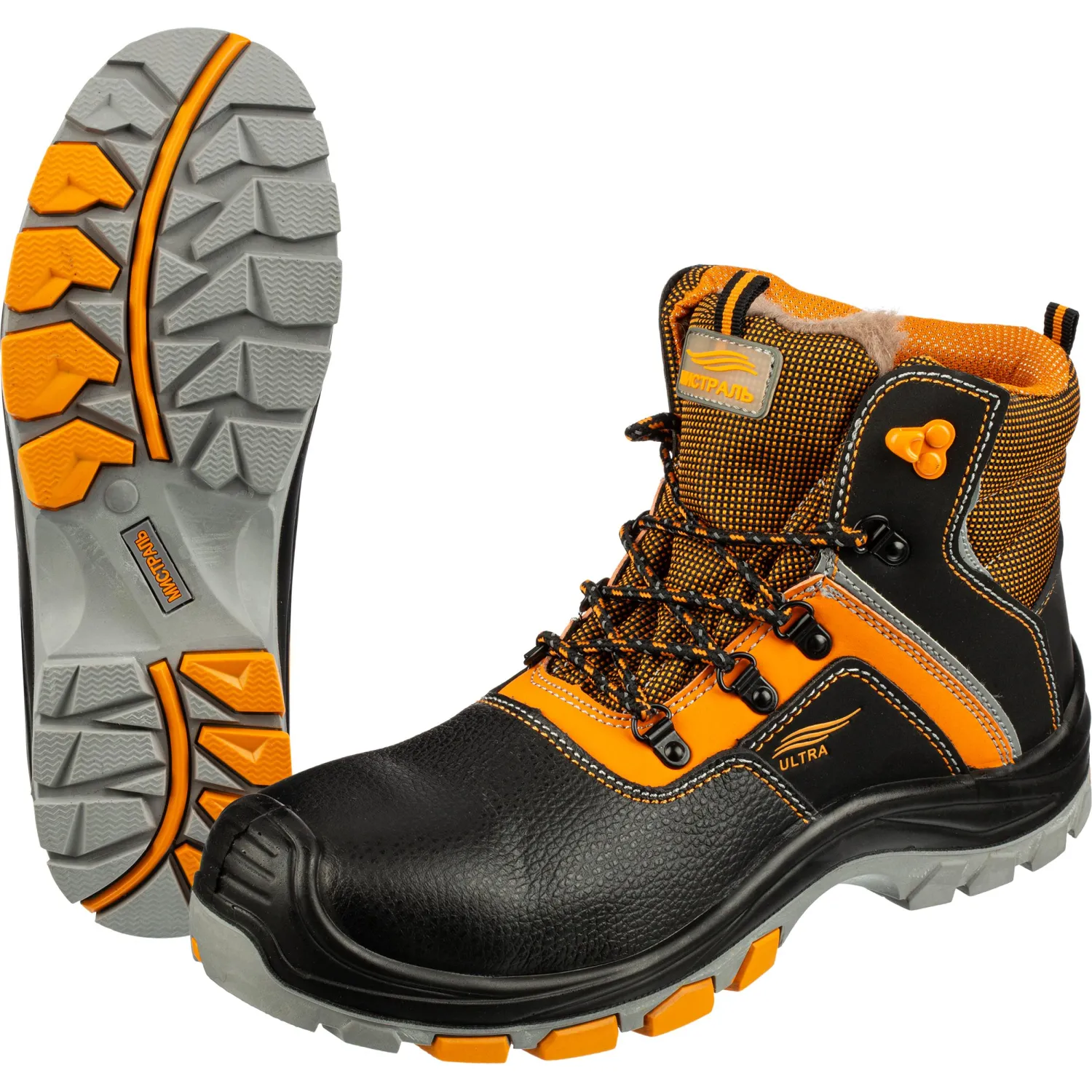 Ботинки Мистраль ULTRA ПУ/Р с КП и АС шерст. мех р36 (128709)
