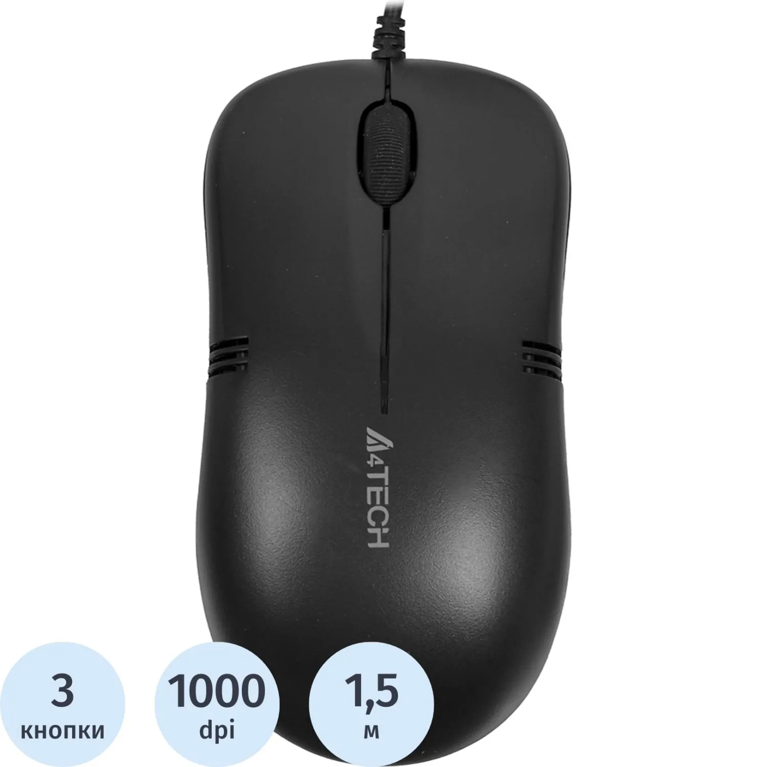 Мышь компьютерная A4Tech V-Track Padless (OP-560NU) черн оптич 1200dpi/3but