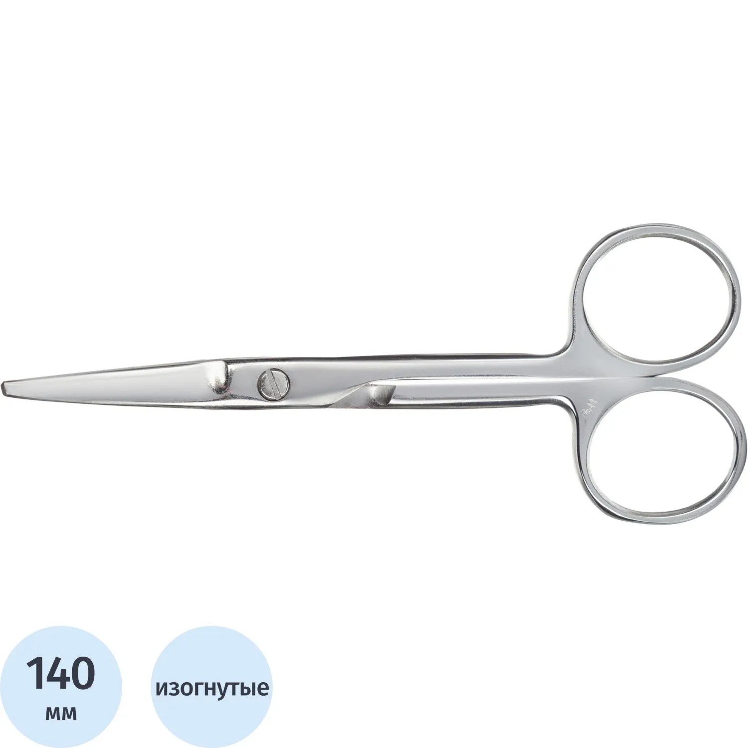 Ножницы с одним острым концом, верт.-изог.,140 мм Н-289