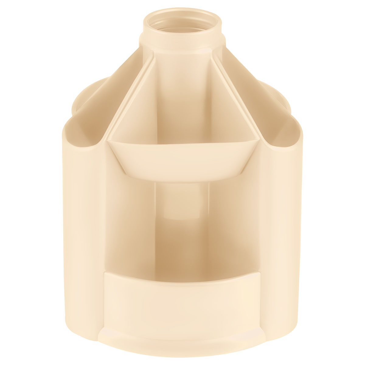 Настольная подставка СТАММ "Mini Desk", пластиковая, вращающаяся, бежевая