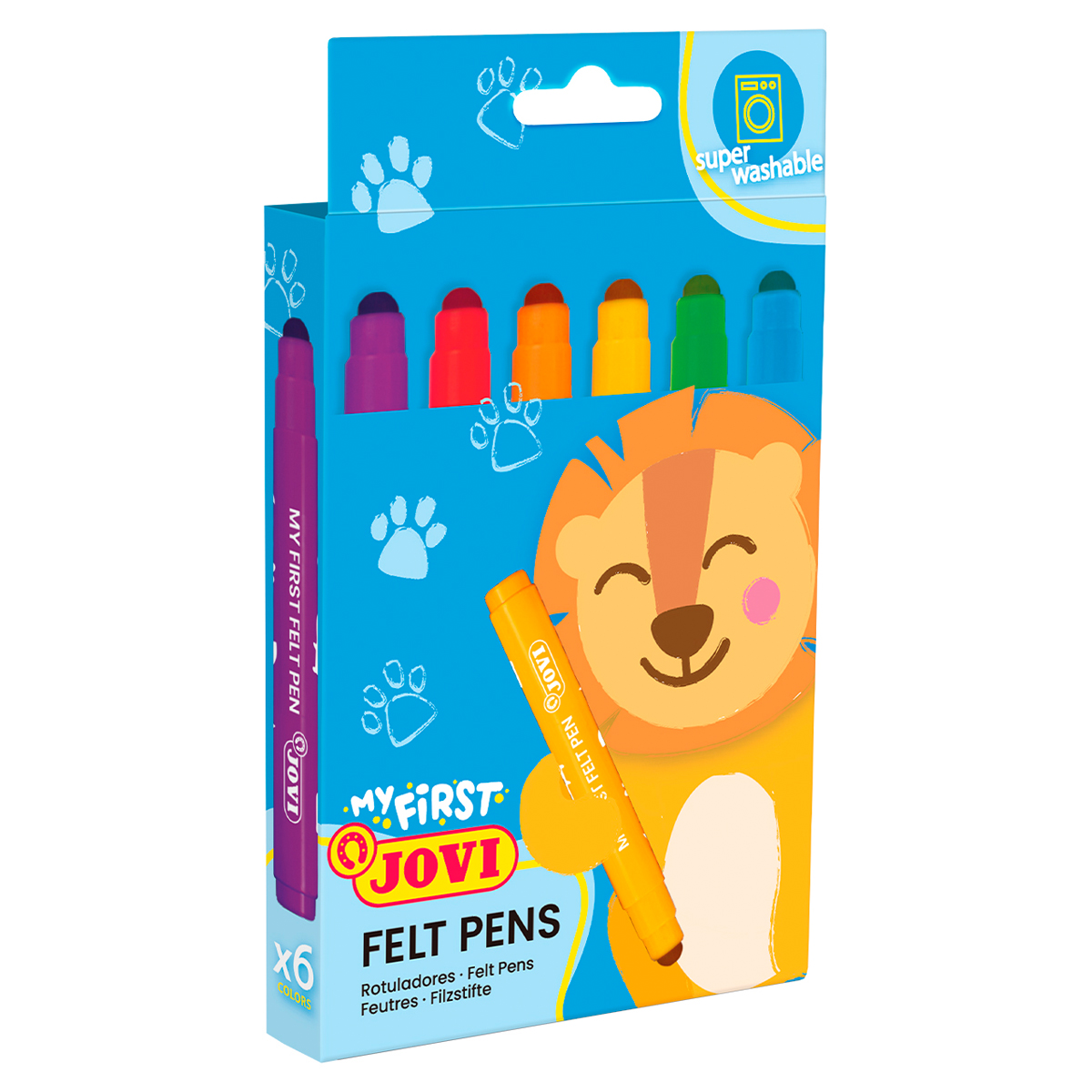 Фломастеры JOVI "My first", 6цв., смываемые, картон, европ.