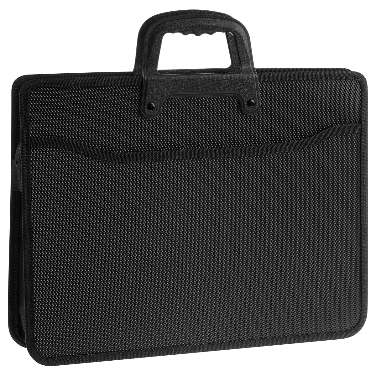 Папка-портфель 2 отделения СТАММ  А4+, 280*370*90мм, 700мкм, черный