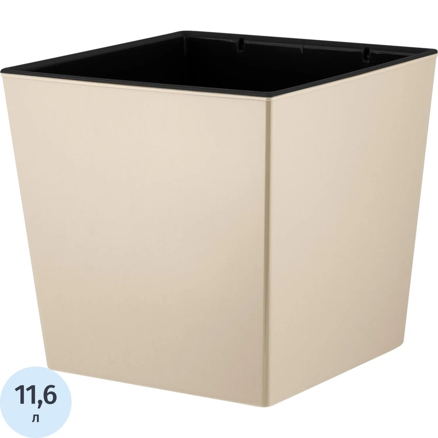 Горшок д/цветов InGreen London CUBE 11,6л c дренаж.встав,минд.IG780110006