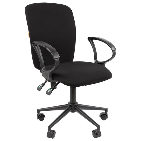 Кресло офисное Chairman CH 9801, пятилучие металл, ткань, черное, ш/к 57852, 7150934