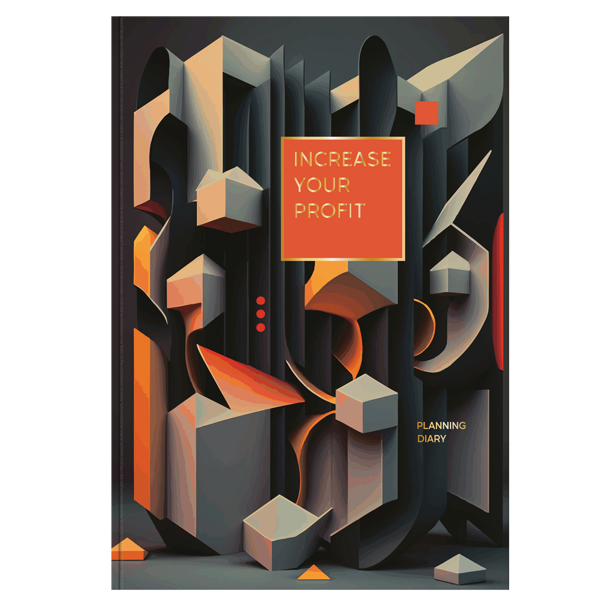 Ежедневник недатированный А5, 136л., ЛАЙТ BG "Installation", матовая ламинация, тиснение фольгой