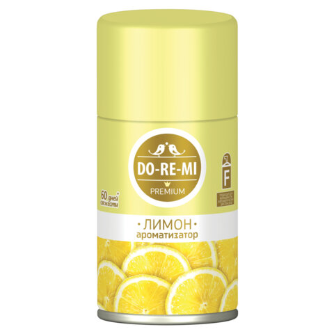 Сменный баллон для автоматических освежителей 250мл DO-RE-MI "Лимон", сухое распылени, 5-02.03.011.24