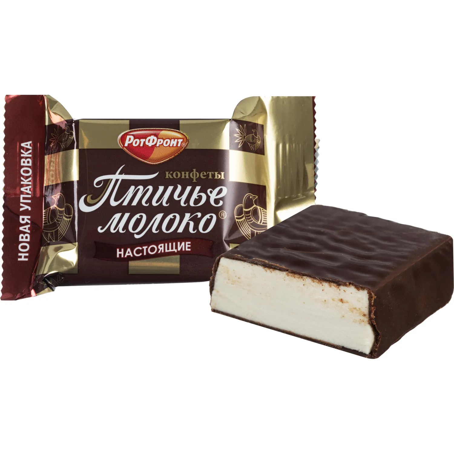 Конфеты Птичье молоко сливочно-ванильное, пирож-суфле, укрупл короб 3кг/уп