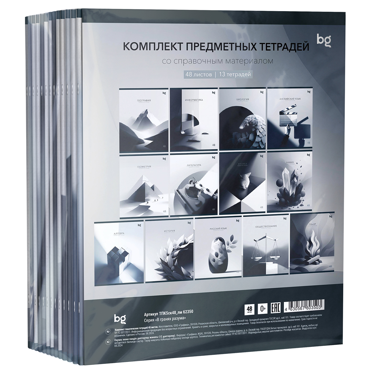 Комплект (13 шт.) предметных тетрадей 48л. BG "В гранях разума", матовая ламинация