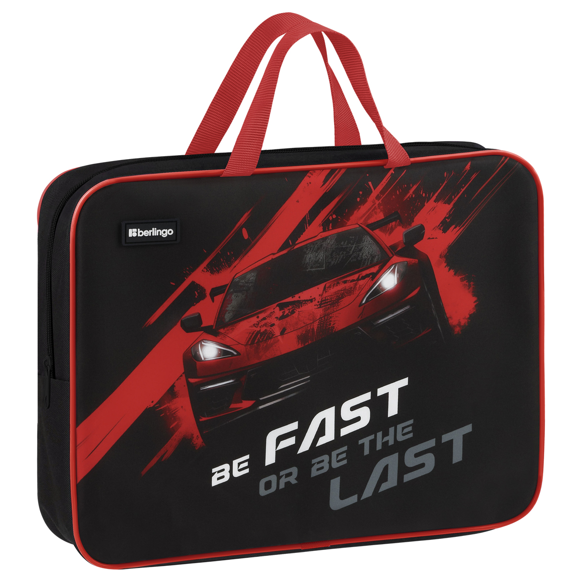 Папка текстильная с ручками 1 отделение, А4 Berlingo "Fast Track", 350*265*80мм, текстиль, на молнии