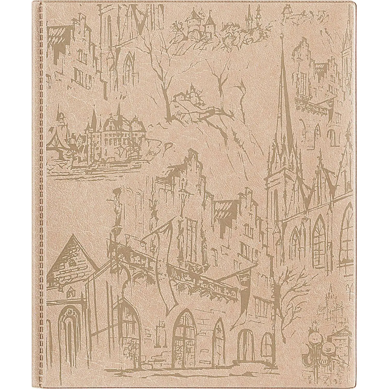 Визитница настольная на 256 визиток Комус,ПВХ, бежевый ,2376-115