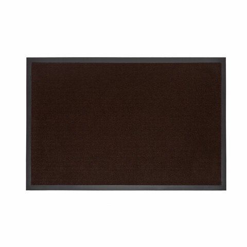 Коврик придверный 40х60 см, КОРИЧНЕВЫЙ, влаго-грязезащитный, 300 г/м2, рубчик, PRIMILA STANDARD, 701014
