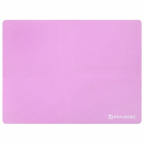 Настольное покрытие для труда и творческих занятий, силикон, BRAUBERG, розовая, 30х40 см, 272374