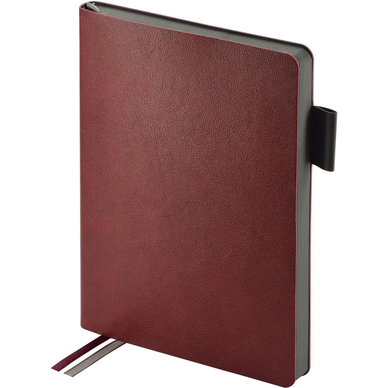 Ежедневник недатированный А5 Boston (бордовый) серый обрез 3-228/03