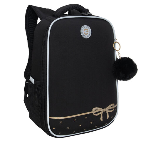 Ранец GRIZZLY анатомическая спинка, облегченный, 1 отделение, для девочек, "UNIQUE", 37х26х16 см, RAw-496-1/2