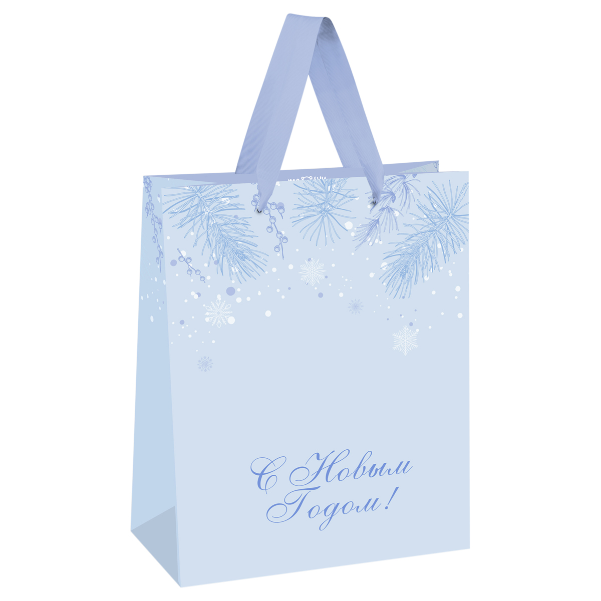 Пакет подарочный 26*32*12см MESHU "NewYear Time", фольга, матовая ламинация