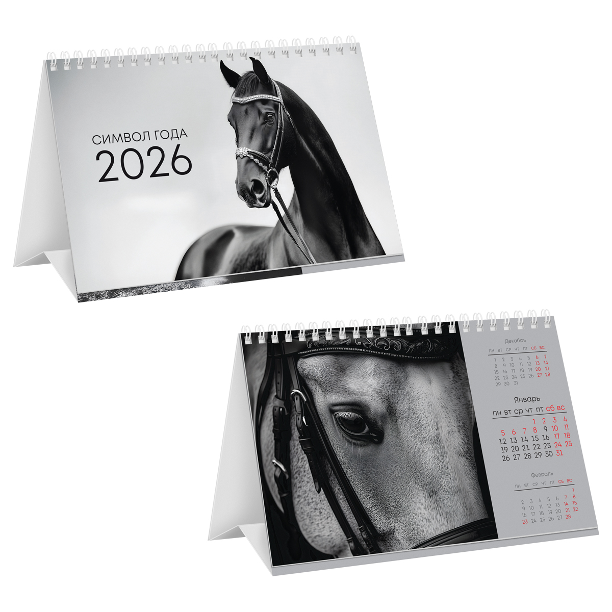 Календарь-домик настольный, 200*130 мм BG "Символ года", на гребне, 2026г.