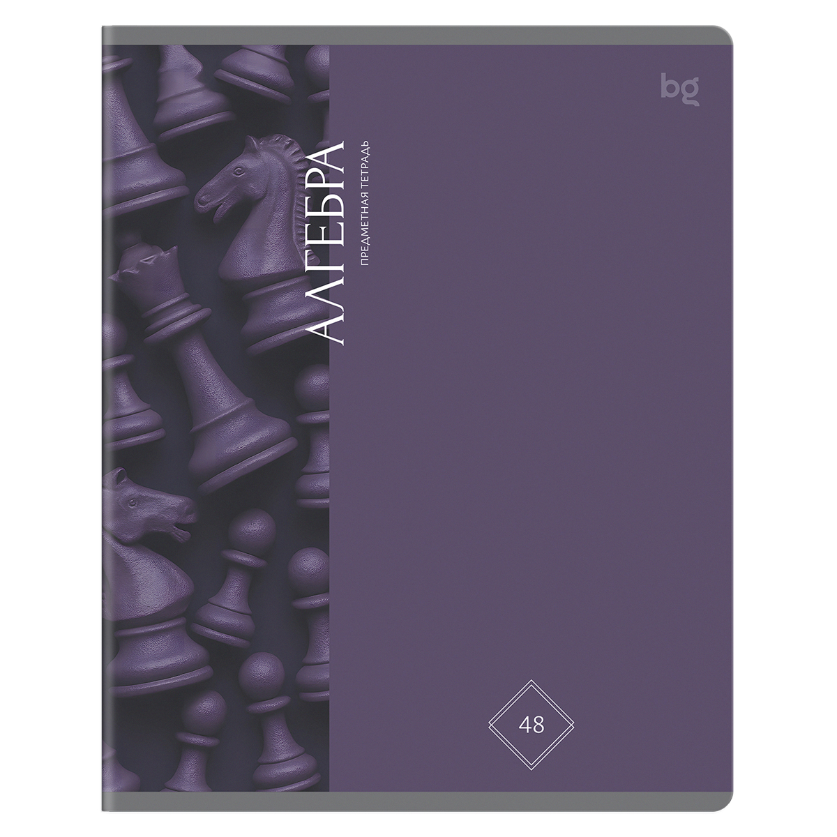 Тетрадь предметная 48л. BG "Гармония знаний" - Алгебра, soft-touch ламинация