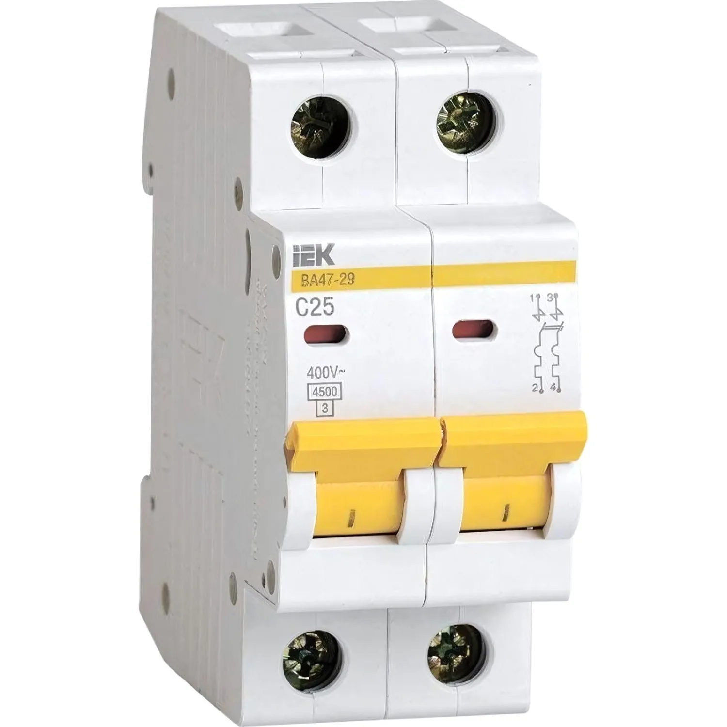 Выключатель автоматический IEK ВА47-29 2п C 25А 4.5кА MVA20-2-025-C