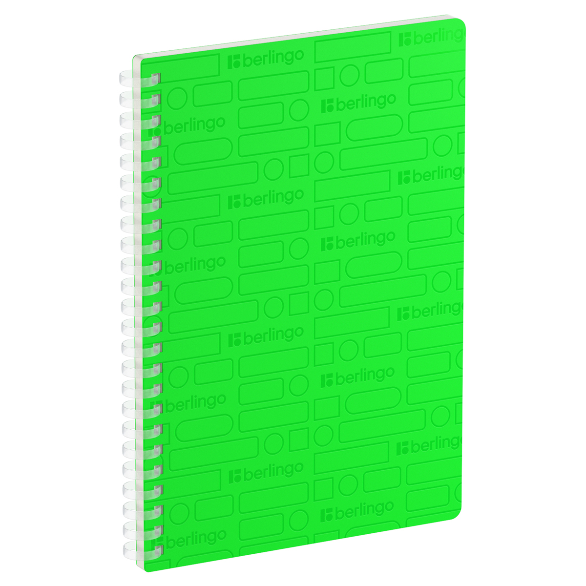 Бизнес-тетрадь A5, 80л., Berlingo "Your Way", клетка, на силиконовом гребне, 80г/м2, пластик обложка 600мкм, зеленый неон