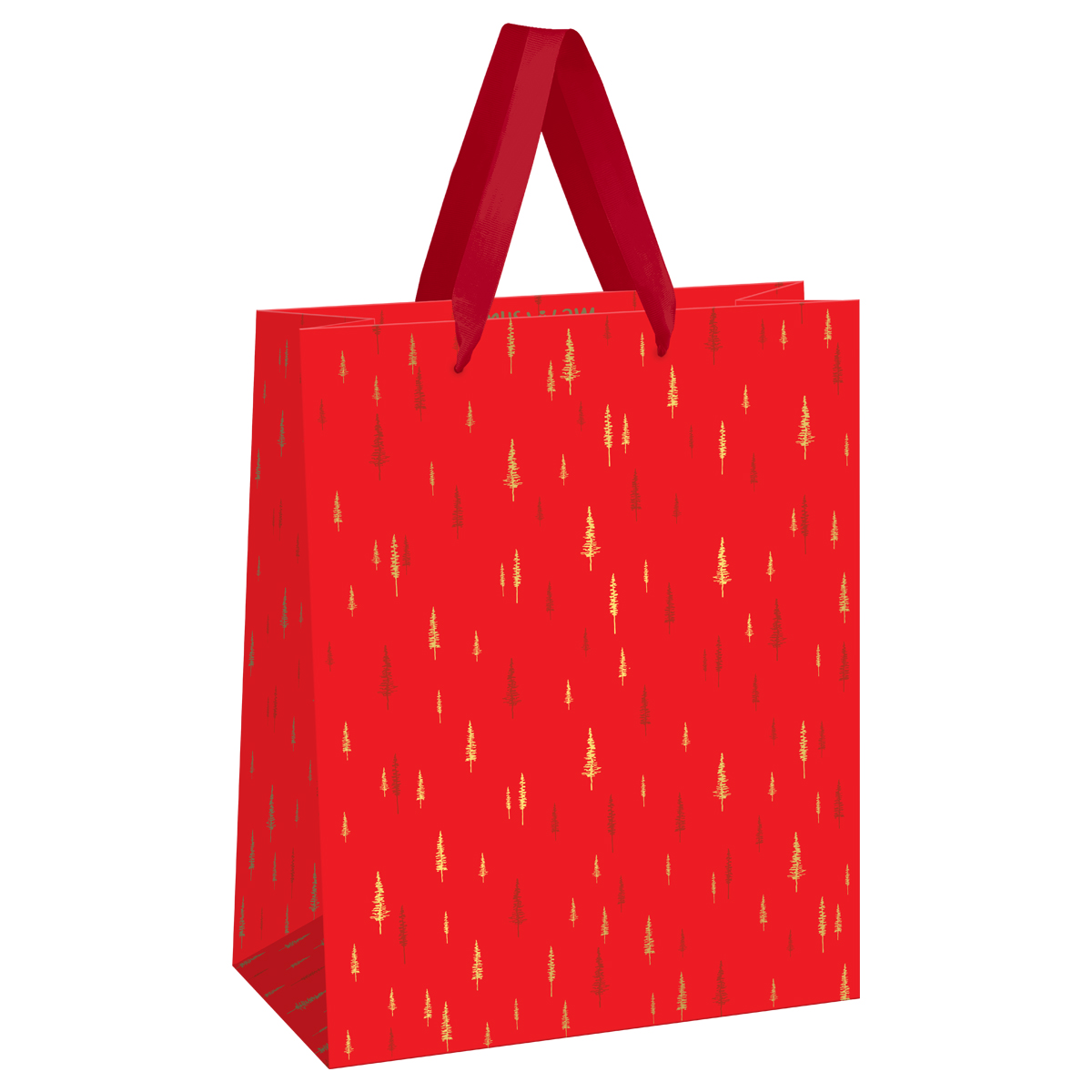 Пакет подарочный 26*32*12см MESHU "Christmas pattern", фольга,  матовая ламинация