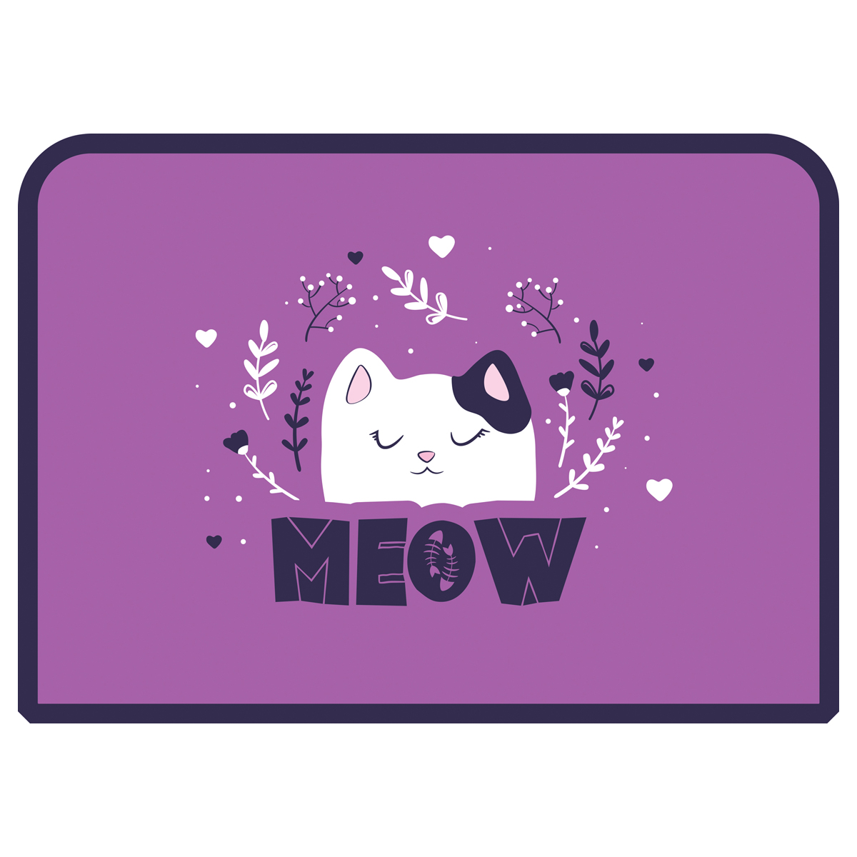 Папка для тетрадей 1 отделение, ArtSpace "MEOW", А5, пластик, на молнии