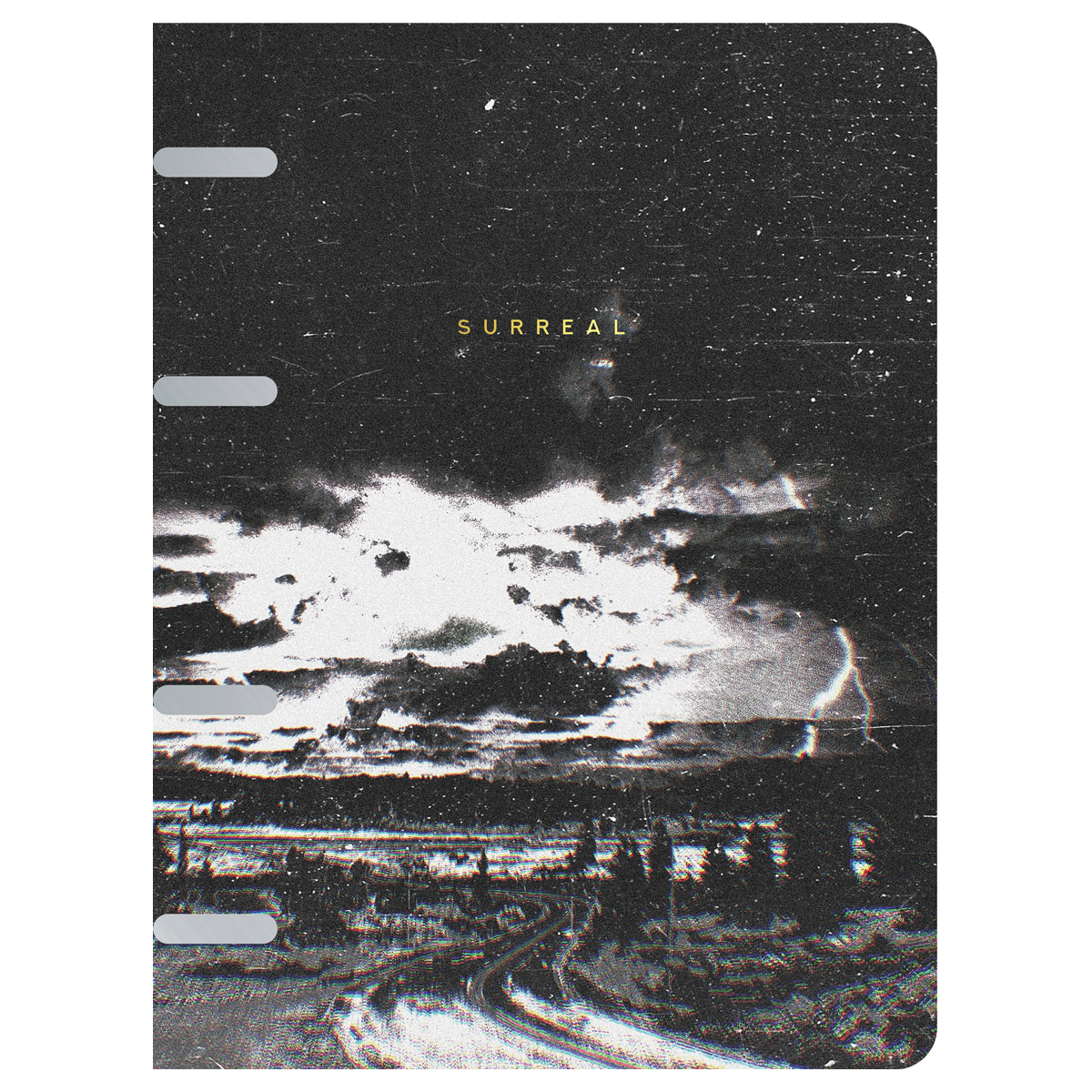 Тетрадь на кольцах А5, 80л. ЛАЙТ, кожзам, Greenwich Line "Surreal", тон. блок