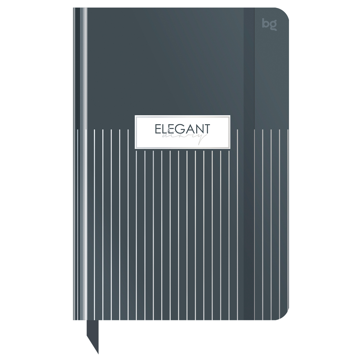 Ежедневник недатированный А5, 136л., 7БЦ BG "Minimal. Black", глянцевая ламинация, отд. фольгой